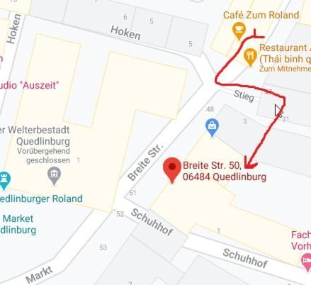 Harzer Fachwerkstube Quedlinburg Lägenhet Exteriör bild